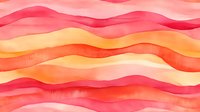Vibrant watercolor waves in coral, pink and peach tones create seamless abstract pattern. Flowing organic lines form gentle undulating stripes in warm sunset colors.