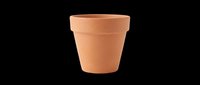 Classic terracotta clay flower pot isolated on transparent background, ready for stickers, clipart, t-shirt design, print on demand, and sublimation projects.