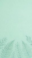 Soft mint green background with delicate botanical line art ferns and leaves border for natural organic design projects and spring branding materials.