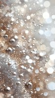 Magical festive bokeh background with floating water drops and sparkling light effects, perfect for luxury holiday designs, wedding invitations, or elegant social media content.