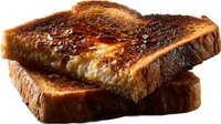 Crispy golden-brown grilled cheese sandwich with melted cheese oozing between two thick slices of toasted bread, photographed against dark background.