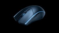 Sleek dark blue gaming mouse with ergonomic design, isolated on transparent background. Ready for clipart, print-on-demand, sublimation, t-shirt designs, and digital product mockups.