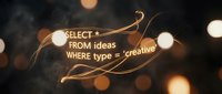 Creative SQL database query syntax with golden text and bokeh lights for programming and web development projects.