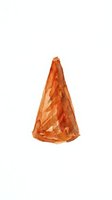 Crispy fried cone-shaped snack food isolated on white background, ready for food packaging, menu design, and culinary marketing materials.