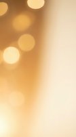 Warm golden bokeh lights fade into soft cream background, creating elegant blurred effect suitable for overlays, presentations, and design projects.