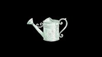 Vintage watering can with ornate handle and spout, isolated on transparent background. Ready for t-shirt design, clipart, stickers, print-on-demand, and sublimation projects.