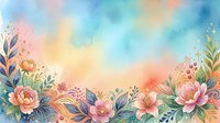 Watercolor floral border with blooming roses and botanical leaves in soft pastel tones, ideal for wedding invitations, greeting cards, and decorative design projects.