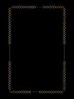 Elegant gold leaf border frame on black background for luxury invitations, certificates, and premium design projects with botanical vine elements.