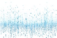 Abstract blue dots pattern on white background forming wave-like digital data visualization, suitable for technology and communication design projects.