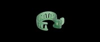 Green plastic plant support clip isolated on transparent background, ready for T-shirt, sticker, clipart, print on demand, and sublimation design use.
