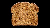 Whole wheat bread slice isolated on transparent background, ready for clipart, t-shirt design, print-on-demand products, stickers, and sublimation projects.