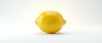 Fresh yellow lemon with water droplets isolated on white background, suitable for food, beverage, and culinary design projects.
