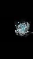 Hands holding glowing holographic globe with digital network connections and orbital rings, representing global technology, innovation, and worldwide digital communication for business solutions.