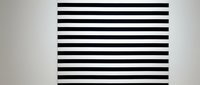 Horizontal black and white striped pattern on neutral background, suitable for graphic design, web backgrounds, and modern aesthetic projects.