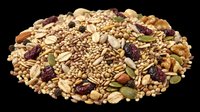 Mixed nuts seeds and dried fruits pile isolated on transparent background, ready for T-shirt, clipart, sticker, print on demand, and sublimation design use.