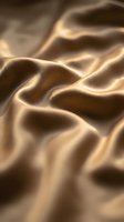 Luxurious champagne satin fabric with soft folds and elegant draping, showcasing smooth texture and lustrous sheen for fashion, textile, and design projects.
