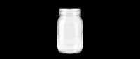 Empty glass mason jar isolated on transparent background, ready for design use on t-shirts, stickers, clipart, print-on-demand products, and sublimation projects.