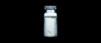 Clear glass vial with liquid and herb sprigs inside, isolated on transparent background, ready for stickers, print on demand, sublimation, and t-shirt design use.