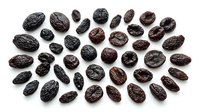 Dried cacao pods and beans isolated on white background, ready for design use in food, agriculture, and culinary projects.