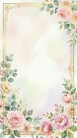 Elegant floral frame with pink roses, peonies, and greenery on cream background, isolated design ready for invitations, cards, and wedding stationery projects.