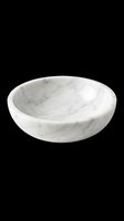 Marble bowl with smooth curved edges isolated on transparent background, ready for design use in home decor, product mockups, clipart, and print-on-demand applications.