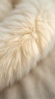 Soft cream colored fur texture with natural hair pattern radiating from center point creating organic circular design for luxury fashion and textile projects.