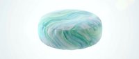 Swirled turquoise and green abstract form isolated on white background, suitable for graphic design, web elements, and digital art projects.