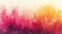 Vibrant watercolor gradient background transitioning from deep magenta to golden yellow with textured brush strokes and grunge effect creates atmospheric abstract art.