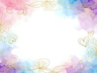 Watercolor floral frame with golden line art flowers on pastel background for wedding invitations and romantic designs.