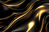 Luxurious black and gold waves create elegant abstract background with flowing metallic curves and smooth glossy texture for luxury design projects.