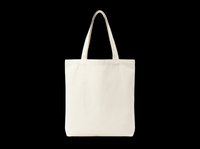 Plain cream canvas tote bag isolated on transparent background, ready for mockup, print on demand, sublimation, sticker, and clipart design use.