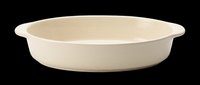 Cream ceramic baking dish isolated on transparent background, ready for kitchenware design, t-shirt graphics, clipart, print-on-demand products, and sublimation projects.