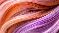 Smooth flowing waves in coral pink and purple create dynamic abstract background with soft gradient transitions and curved lines. For modern design projects.