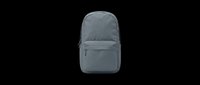 Minimalist gray backpack isolated on transparent background, ready for design use in clipart, stickers, print on demand, sublimation, and t-shirt design projects.