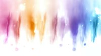 Vibrant watercolor rainbow brushstrokes with soft blending effects create dreamy abstract background with pink, orange, purple and blue gradient transitions.