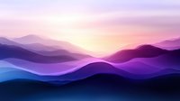Vibrant purple and blue mountain silhouettes against pink sunset sky create dreamy layered landscape with soft gradient colors for wall art and modern decor.