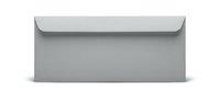 Gray sealed envelope isolated on white background, front view. Classic mail correspondence concept for business and personal use.