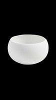 White ceramic round bowl isolated on transparent background, ready for design use in menus, stickers, print on demand, clipart, and kitchen product presentations.