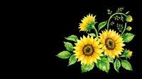 Bright yellow sunflowers with green stems and leaves isolated on transparent background. Ready for t-shirt designs, clipart, stickers, sublimation, print-on-demand products and digital crafts.