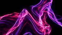 Abstract purple and pink flowing energy waves on black background creating dynamic motion effect for modern digital art and futuristic design projects.