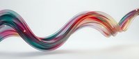 Abstract colorful wave flowing with vibrant rainbow gradient stripes on white background for modern digital design and creative projects.