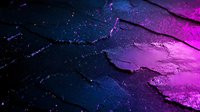 Dark cosmic abstract background with cracked texture illuminated by neon blue and purple lights creating dramatic shadows and depth for modern design projects.