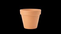 Terracotta clay pot isolated on transparent background, ready for design use on t-shirts, stickers, clipart, print-on-demand products, and sublimation projects.