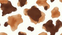 Abstract cow print pattern with brown and tan spots on cream background for fashion and textile design applications.