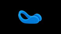 Blue silicone swimming nose clip isolated on transparent background, ready for stickers, clipart, print on demand, sublimation, and t-shirt design use.