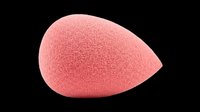 Pink makeup blending sponge isolated on transparent background, ready for beauty clipart, stickers, t-shirt design, print on demand, and sublimation projects.