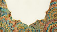 Ornate mandala patterns in warm earth tones and turquoise create an isolated decorative border on white background, suitable for design projects, textiles, and digital applications.