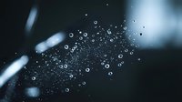 Abstract dark background with floating bubbles and light effects creating dreamy atmospheric composition for modern design projects.