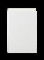 Blank hardcover book with white pages and gray spine isolated on transparent background, ready for design use on print-on-demand products, book covers, and digital publishing projects.