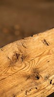 Natural weathered wood beam with rustic grain patterns and knots showing organic texture and aging details for construction and carpentry projects.